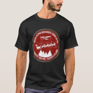 Funny Santa Airlines Christmas Gift for Pilots Avi T-Shirt