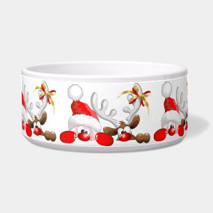 Funny Santa and Reindeer Cartoon