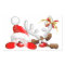 Funny Santa and Reindeer Cartoon Sticker