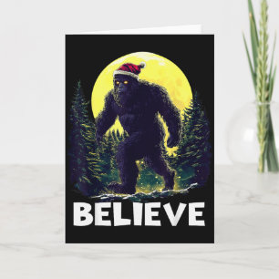 Funny Santa Bigfoot Christmas Sasquatch Believe Xm Card
