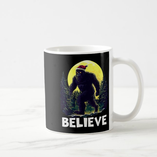 Funny Santa Bigfoot Christmas Sasquatch Believe Xm Coffee Mug (Right)