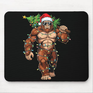 Funny Santa Bigfoot Christmas Tree Christmas Crypt Mouse Mat