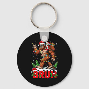 Funny Santa Bigfoot Sasquatch Rock Christmas Xmas  Key Ring