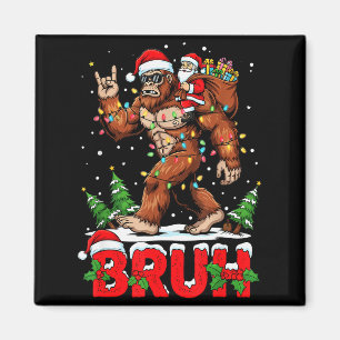 Funny Santa Bigfoot Sasquatch Rock Christmas Xmas  Magnet