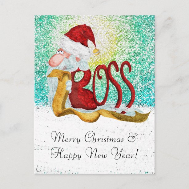 Boss Christmas Cards  Zazzle UK