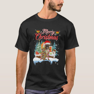 Funny Santa Boxer Dog Merry Christmas Men Women Ki T-Shirt