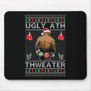Funny Santa Boxing Ugly Ath Sweater Merry Christma Mouse Mat