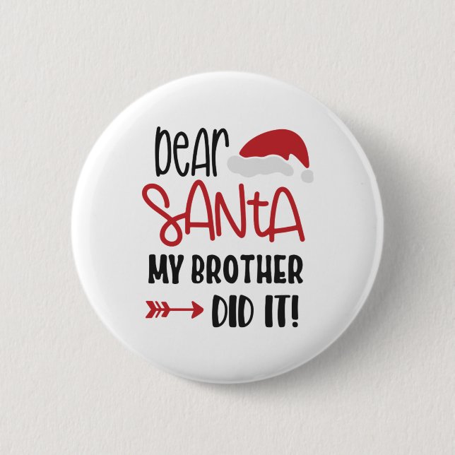 Funny Santa Boys Christmas  6 Cm Round Badge (Front)