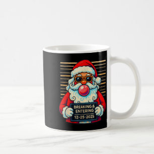 Funny Santa Breaking And Entering Christmas Coffee Mug