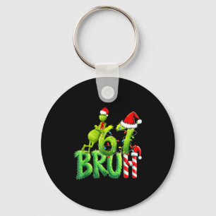 Funny Santa Bruh Christmas Meme 6 Gift Men, Women Key Ring
