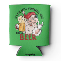 Funny Santa Can Cooler for Christmas