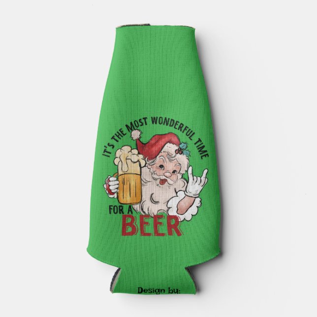 Funny Santa Can Cooler for Christmas (Front)