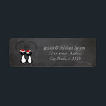 Funny Santa cat couple Christmas  chalkboard<br><div class="desc">Funny Santa cat couple Christmas chalkboard design.A touch of elegance and style.Customise with your monogram initial,  name and address details.</div>