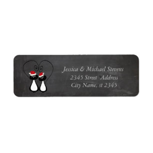 Funny Santa cat couple Christmas chalkboard