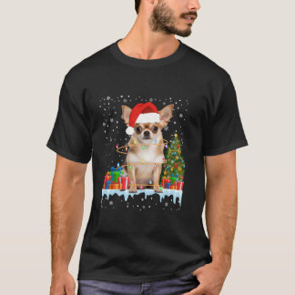 Funny Santa Chihuahua Dog Christmas Lights Xmas Pa T-Shirt