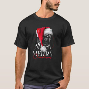 Funny Santa Chinese Shar Pei Merry Christmas dog m T-Shirt