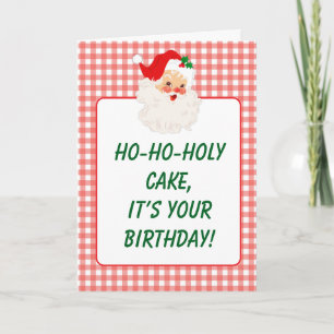 Funny Santa Christmas Birthday Card