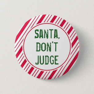 Funny Santa Christmas Button Pin