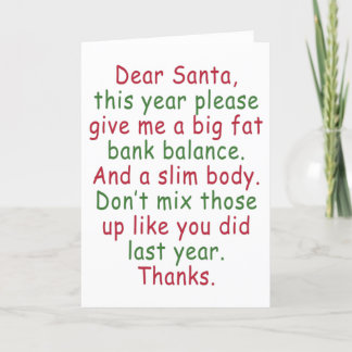 Funny Santa Christmas Card