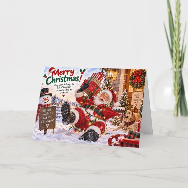 Funny Santa Christmas Card (Front)