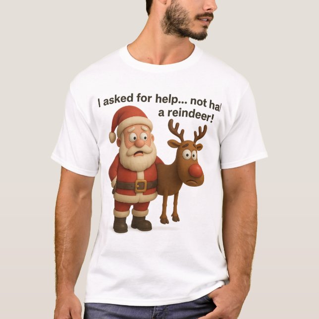 Funny Santa Christmas Card – Oops! Santa T-Shirt (Front)