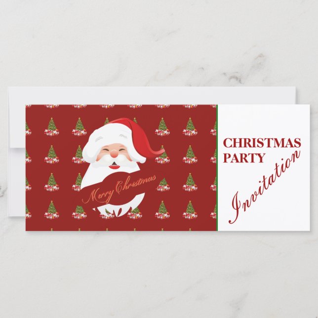 Funny Santa - Christmas Invitation (Front)