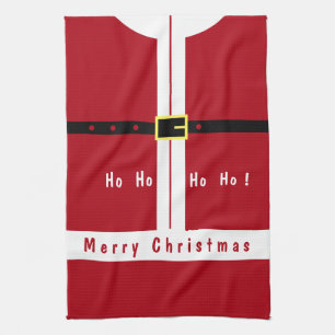 Funny Santa Christmas Kitchen Towel