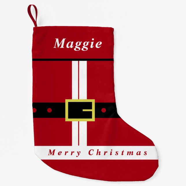 Funny Santa Christmas Stocking Custom Name (Front)
