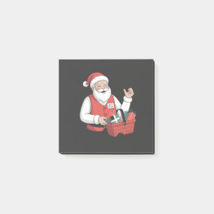 Funny Santa Christmas Store Cashier Worker Post-it Notes