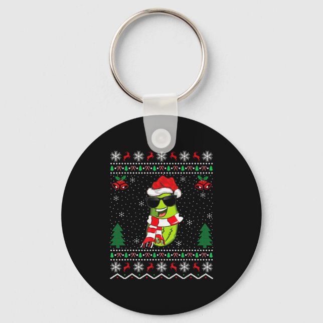 Funny Santa Ckle Xmas Gift Ugly Ckle Christmas  Key Ring (Front)