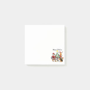Funny Santa Claus and Friends Christmas Cartoon Post-it Notes