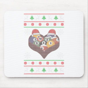 Funny Santa Claus Ball Pool Player Ugly Christmas  Mouse Mat