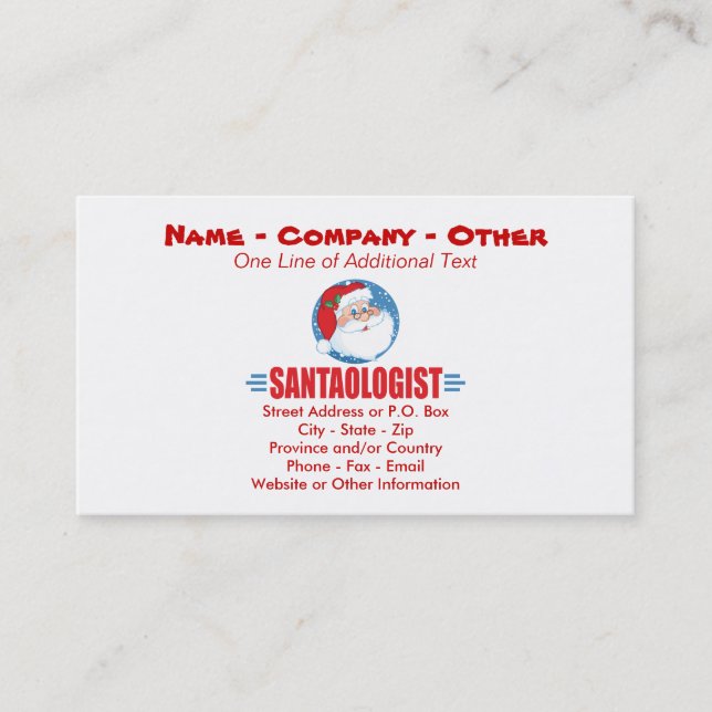 Funny Santa Claus Business Card (Front)