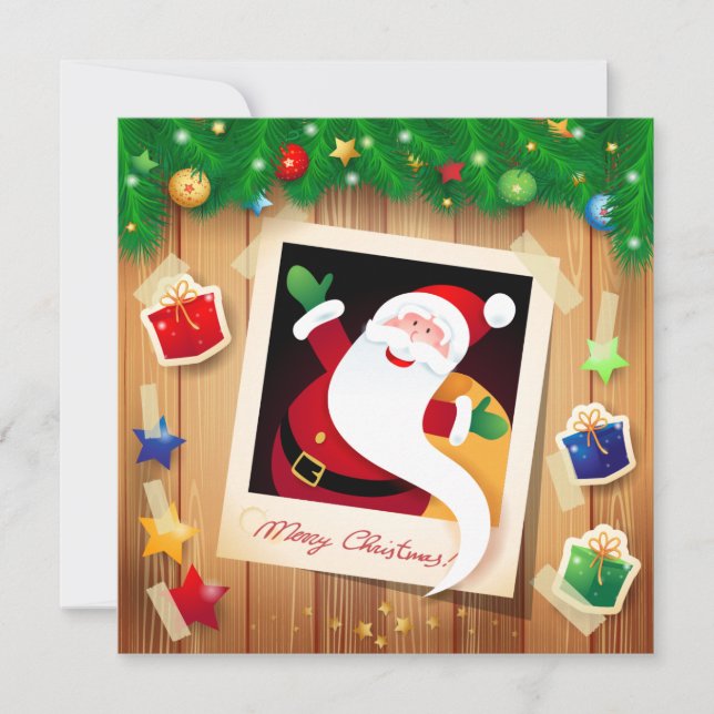 Funny Santa Claus, card (Front)