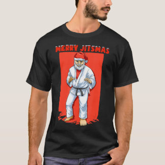 Funny Santa Claus Christmas Brazilian Jiu Jitsu  T-Shirt