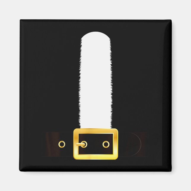 Funny Santa Claus Christmas Eve Morning Suit Belt  Magnet (Front)