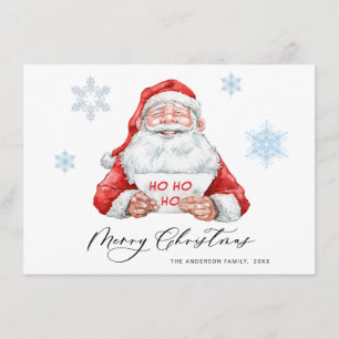 Funny Santa Claus Christmas Greeting Holiday Card