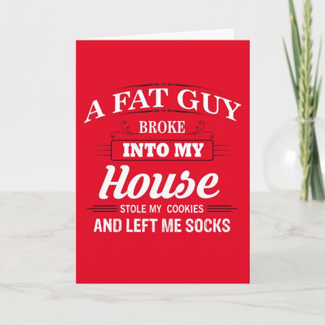 Funny Santa Claus Christmas Saying Holiday Card (Front)