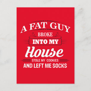 Funny Santa Claus Christmas Saying Holiday Postcard