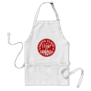 Funny Santa Claus Christmas Stamp of Approval Standard Apron