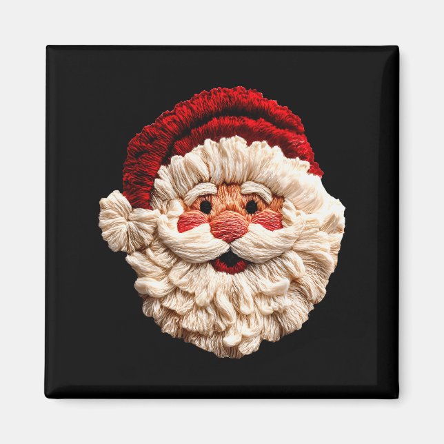 Funny Santa Claus Crochet Christmas Xmas Pajamas H Magnet (Front)