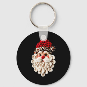 Funny Santa Claus Crochet Pajamas Holiday Xmas Chr Key Ring