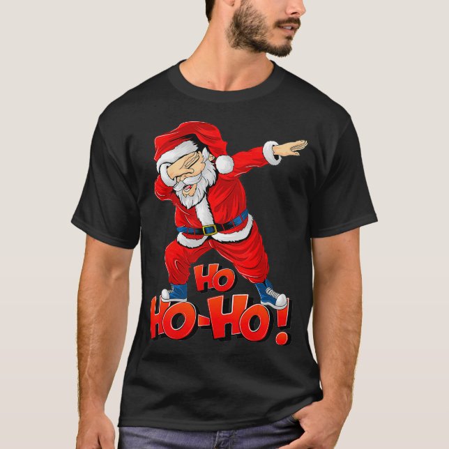 Funny Santa Claus Dab Dancing Christmas Dabbing Gi T-Shirt (Front)