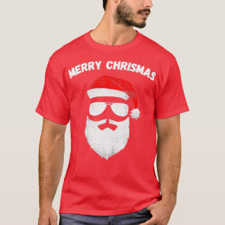 Funny Santa Claus Face Sunglasses With 4 T-Shirt