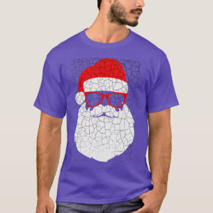 Funny Santa Claus face Sunglasses with Hat Beard C T-Shirt