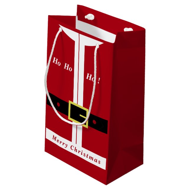 Funny Santa Claus Gift Bag Merry Christmas (Back Angled)