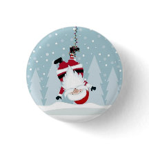 Funny Santa Claus Hanging Upside Down