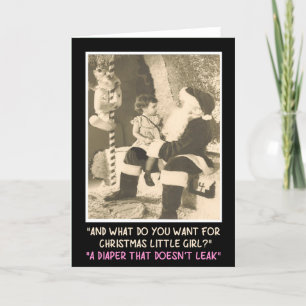 Funny Santa Claus Holiday Card