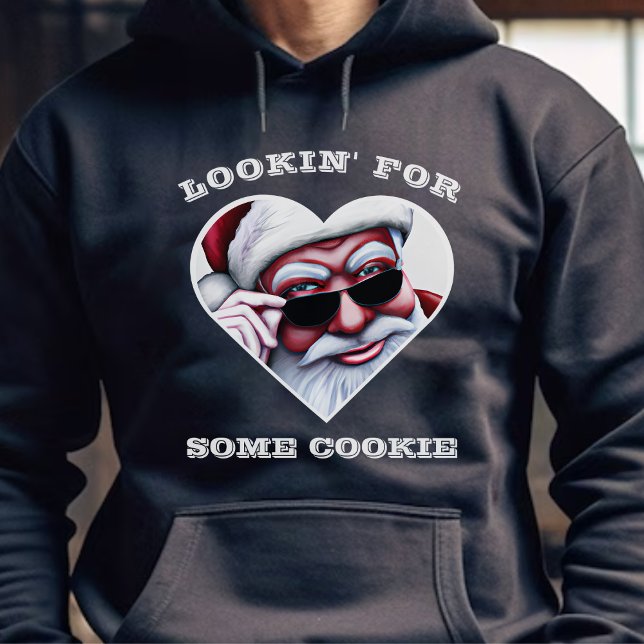 Funny Santa Claus Looking for Cookie Christmas Hoodie (Funny Santa Claus Looking for Cookie Christmas Hoodie)