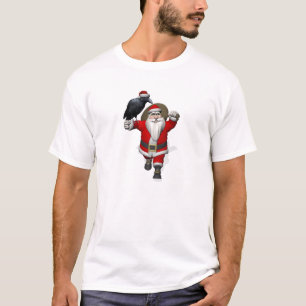 Funny Santa Claus Loves Ravens T-Shirt